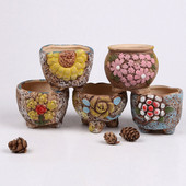 1 τεμ. Personality Ceramic Περισσότερα χυμώδεις γλάστρα Meat Plant Creative Small Flower Pot Nursery Planter Διακόσμηση γραφείου σπιτιού