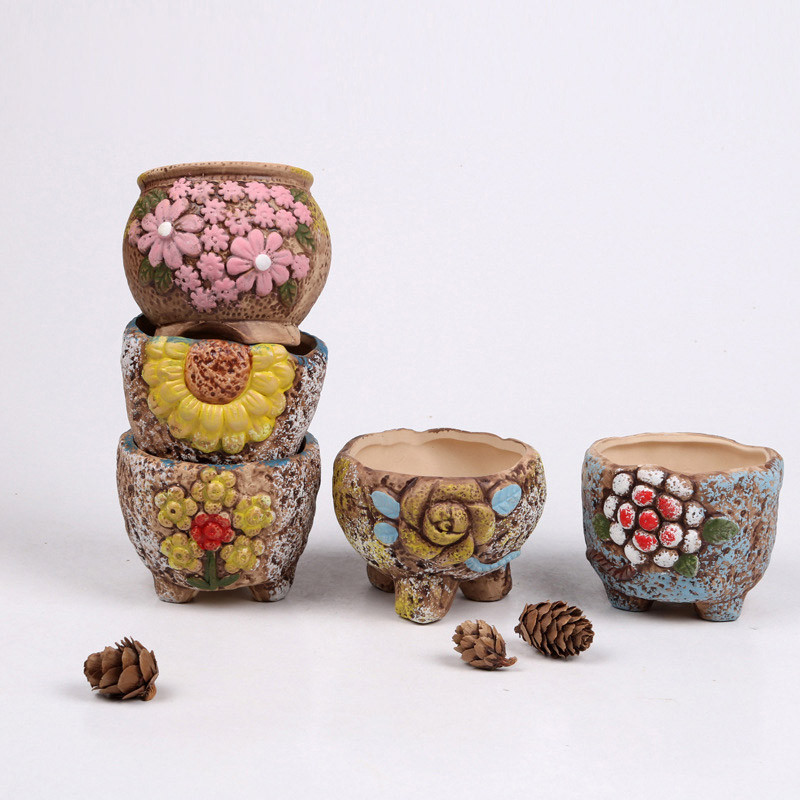 1db Personality Kerámia Zamatosabb virágcserepes húsüzem Kreatív kis virágcserepes faiskolai virágtartó Otthoni irodai dekoráció