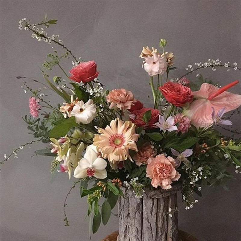 Lakásdekoráció Csomagolás Dekoráció Hordó Szárított Virág Vödör Kéreg Virág Virág Növény Váza Nordic legjobb ajándék karácsonyra otthonra