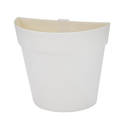 Kerti kiegészítők Falra szerelhető függő cserep Kreatív félkör alakú virágtartó Beltéri virágtartó cserepek függő fali ültető