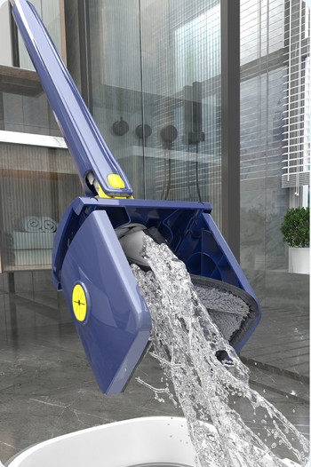 2023 Самоизстискващ се Twist Lazy Mop Squeeze 360 Rotating X-type Free Hand Wash Glass Flat Floor Stair Dust Corner Cleaning Tool