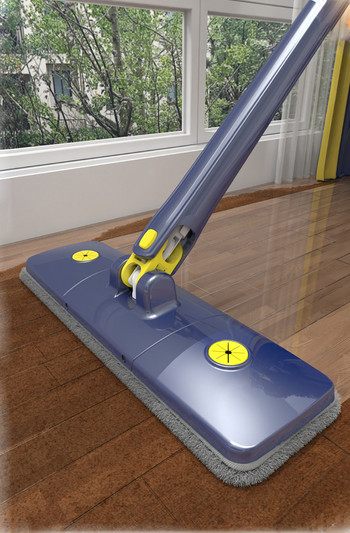 2023 Самоизстискващ се Twist Lazy Mop Squeeze 360 Rotating X-type Free Hand Wash Glass Flat Floor Stair Dust Corner Cleaning Tool
