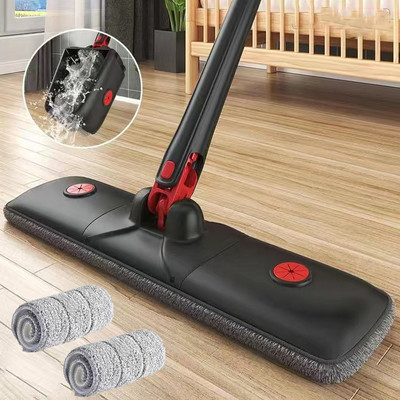 2023 Önkicsavarható csavar Lazy Mop Squeeze 360 Forgó X-típusú szabad kézmosó üveg lapos padló lépcső porsarok tisztító eszköz