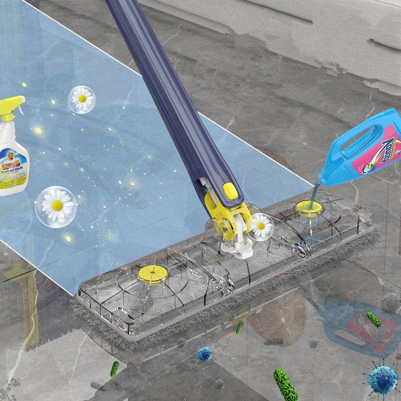 2023 Önkicsavarható csavar Lazy Mop Squeeze 360 Forgó X-típusú szabad kézmosó üveg lapos padló lépcső porsarok tisztító eszköz