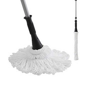 Microfiber Twist Mop Ασημί 57,5 ίντσες Dust Mop Washing Mop Καθαρισμός δαπέδου με απελευθέρωση χεριών με 1 αφαιρούμενη κεφαλή που πλένεται
