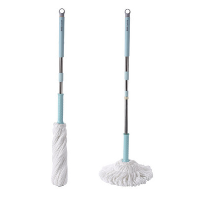 Microfiber Twist Mop Ασημί 57,5 ίντσες Dust Mop Washing Mop Καθαρισμός δαπέδου με απελευθέρωση χεριών με 1 αφαιρούμενη κεφαλή που πλένεται