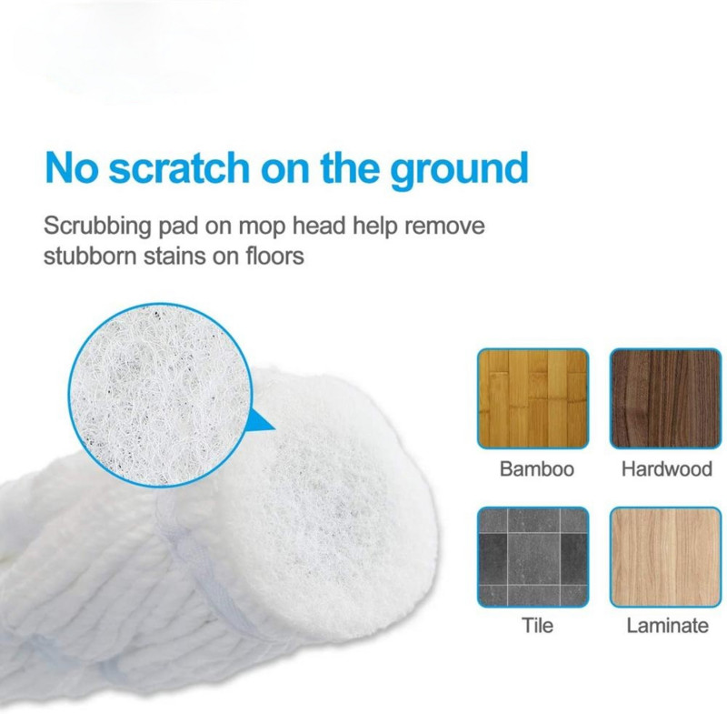 Mikroszálas csavaros felmosó, ezüst 57,5 hüvelykes pormosó felmosó felmosó felmosó kézi kioldós padlótisztítás 1 kivehető mosható fejjel