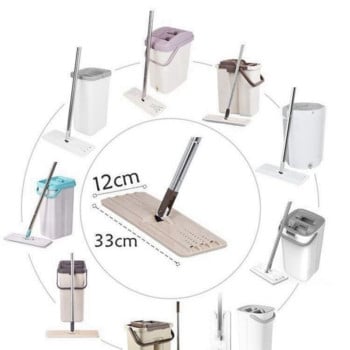 Επίπεδη σφουγγαρίστρα με εργαλεία καθαρισμού κάδου Αξεσουάρ ράβδων πατώματα Πανάκια Βοήθεια Home Sweeper Magic Wiper Cleaner Σκούπα πολλαπλών χρήσεων