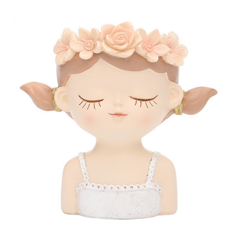 Gyanta virágcserepek Rajzfilm viráglány pozsgások növénycserép Kert Kaktusz ültető beltéri kültéri növénytartó edények virágcserép