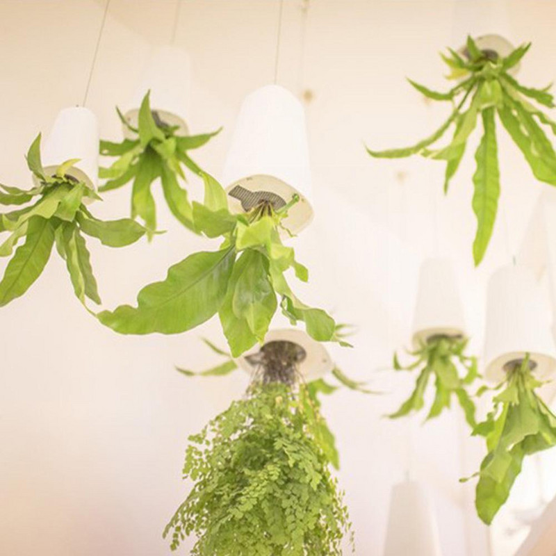 Fordított égbolt Kerti függő edény fejjel lefelé ültető virágcserep 360 fokban elforgatható tároló kerti virágcserepek kosár műanyag J8K6