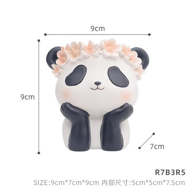 ROOGO Resin Cartoon Animals Design zamatos cserepek vízelvezető virágcserepekkel beltéri, kültéri aranyos kaktusz nyúlültetőhöz