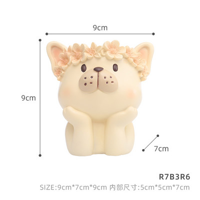 ROOGO Resin Cartoon Animals Design zamatos cserepek vízelvezető virágcserepekkel beltéri, kültéri aranyos kaktusz nyúlültetőhöz