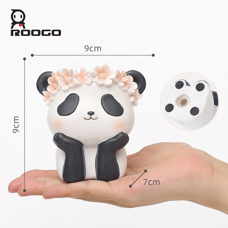 ROOGO Resin Cartoon Animals Design zamatos cserepek vízelvezető virágcserepekkel beltéri, kültéri aranyos kaktusz nyúlültetőhöz