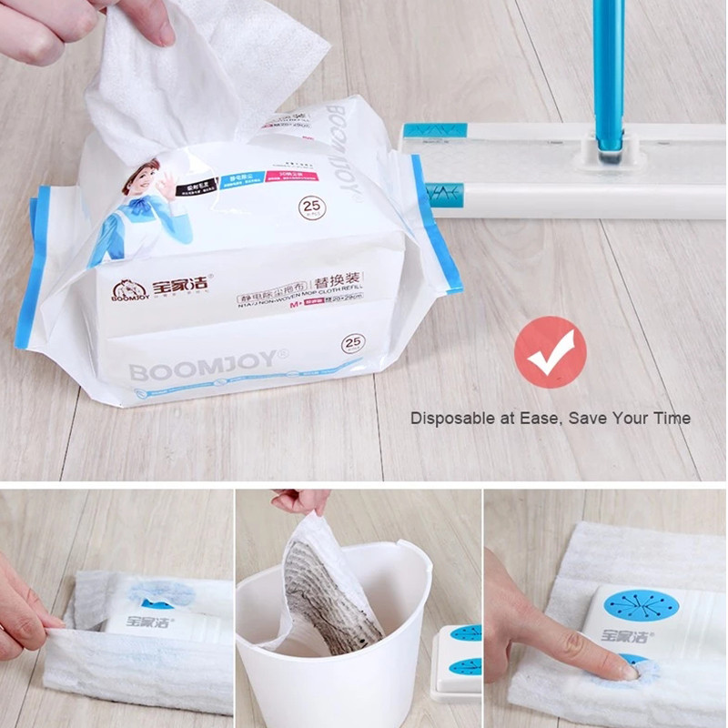 Eyliden padlótörlő eldobható, lapos felmosók 25 száraz utántölthető padlótörlő párnával fa csempe laminált padló tisztításához