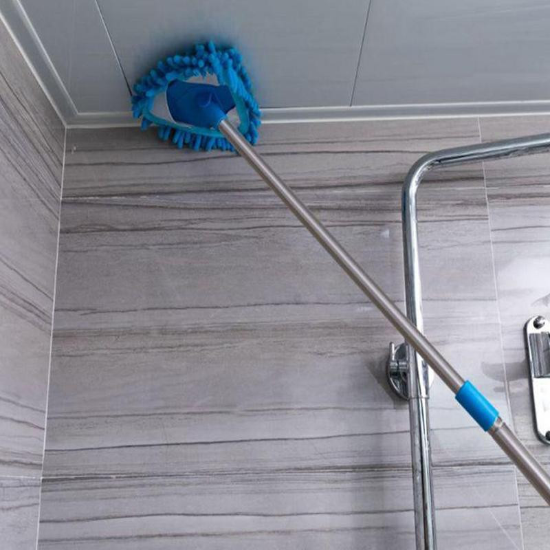 Háromszögű felmosó meghosszabbítása üvegmennyezet lustán tiszta konyhai fali lakás padlómosó ablakokhoz teleszkópos ablaktörlő 180 fokban forgatható