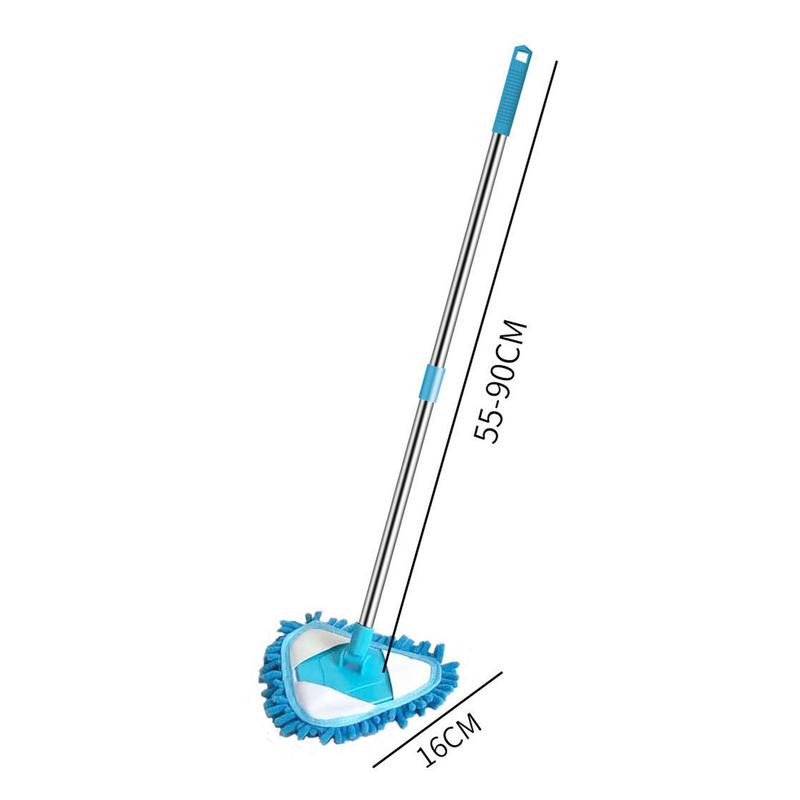 Háromszögű felmosó meghosszabbítása üvegmennyezet lustán tiszta konyhai fali lakás padlómosó ablakokhoz teleszkópos ablaktörlő 180 fokban forgatható