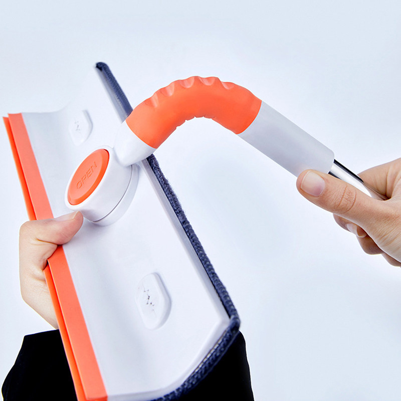 Ablaktisztító gumitörlő felmosó puha mikroszálas törlő teleszkópos üvegkefe Többfunkciós lehúzó tisztító por Háztartási tisztítás