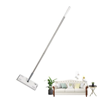 Microfiber Floor Mops Flat Mop With Strong Metal Handle Wet And Dust Mopping For Hardwood Tile Floor Bedroom Cleaning