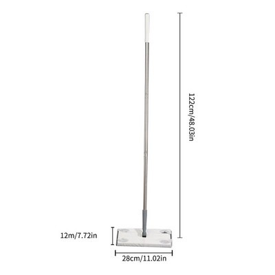 Mikroszálas felmosók Lapos felmosó erős fém fogantyúval, nedves és poros felmosás keményfa csempe padló hálószoba tisztításához