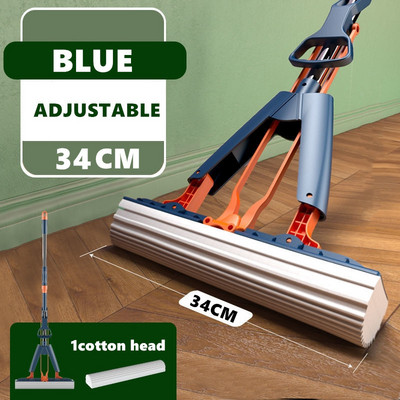 Collodion Mop Squeeze Összehajtható pamutfej Cserélje ki a facsempét Háztartási takarítás Csavarhúzó Felmosó fogantyú Ingyenes kézmosás