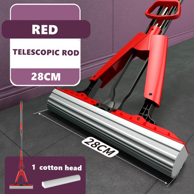 Collodion Mop Squeeze Összehajtható pamutfej Cserélje ki a facsempét Háztartási takarítás Csavarhúzó Felmosó fogantyú Ingyenes kézmosás