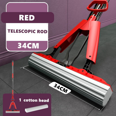 Collodion Mop Squeeze Összehajtható pamutfej Cserélje ki a facsempét Háztartási takarítás Csavarhúzó Felmosó fogantyú Ingyenes kézmosás