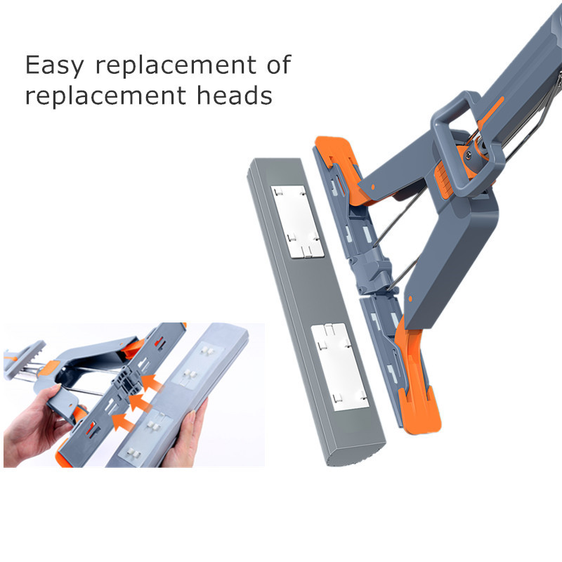 Collodion Mop Squeeze Összehajtható pamutfej Cserélje ki a facsempét Háztartási takarítás Csavarhúzó Felmosó fogantyú Ingyenes kézmosás