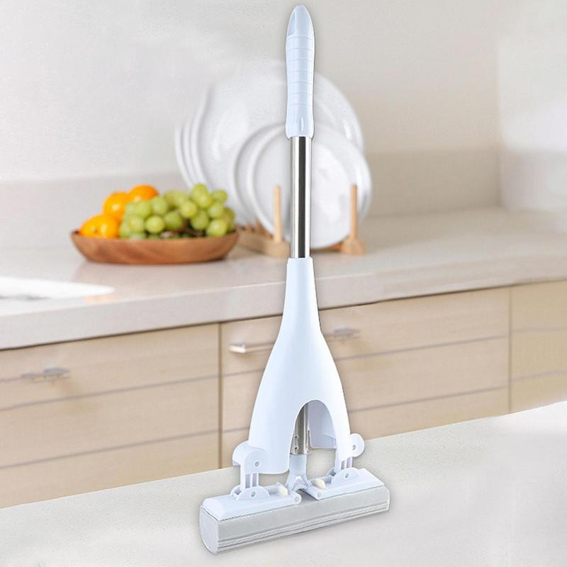 Мини моп за почистване на работния плот Домакински моп без ръчно пране Силно абсорбиращ моп за мокро и сухо използване на гъба за моп за баня и кухня