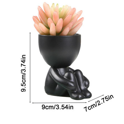 Új fogforma Kreatív kerámia zamatos növények Virágcserép asztali mini virágcserepes ültető Otthoni irodai dekoráció