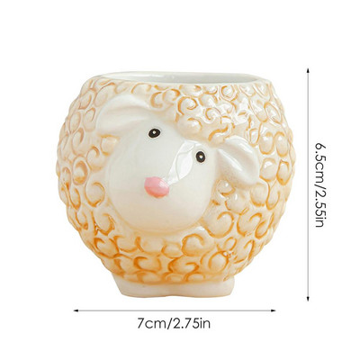 Új fogforma Kreatív kerámia zamatos növények Virágcserép asztali mini virágcserepes ültető Otthoni irodai dekoráció