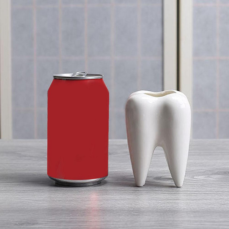 Új fogforma Kreatív kerámia zamatos növények Virágcserép asztali mini virágcserepes ültető Otthoni irodai dekoráció