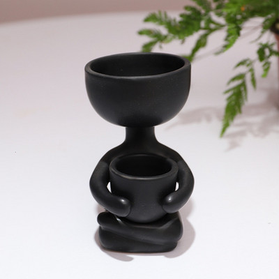 2019 New Humanoid Ceramic Succulent Planter Pot Set Creative Design Γλάστρες διακόσμηση σπιτιού Βάζο επιτραπέζιου υπολογιστή Windowsill Bonsai