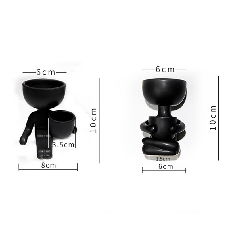 2019-es új humanoid kerámia zamatos ültetőcserep készlet kreatív Design virágcserepek otthoni dekoráció Asztali váza Ablakpárkány Bonsai