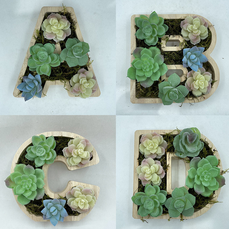AZ Letters Shape Virágcserép Fa növény Virágcserepek Zamatos cserepes otthoni kerti dekoráció növényekhez