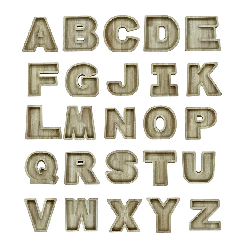 AZ Letters Shape Virágcserép Fa növény Virágcserepek Zamatos cserepes otthoni kerti dekoráció növényekhez