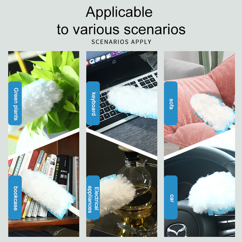 5-15 DB Magic Duster elektrosztatikus nedvszívó háztartási tisztítókefe Portisztító kefe ablakmosó szerszámhoz