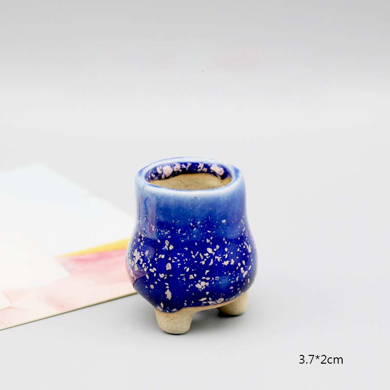 Otthoni kerámia virágcserép zamatos ültető konténer kínai stílusú mini zöld növények cserepes irodai asztali dekoráció virágcserépZC533