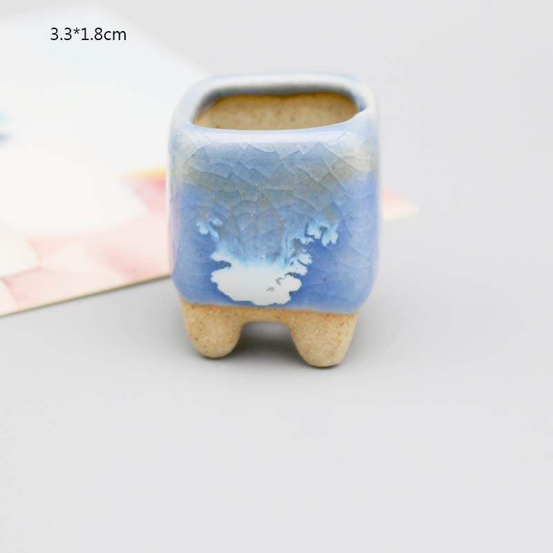 Otthoni kerámia virágcserép zamatos ültető konténer kínai stílusú mini zöld növények cserepes irodai asztali dekoráció virágcserépZC533