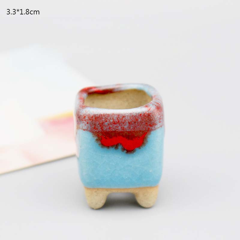 Otthoni kerámia virágcserép zamatos ültető konténer kínai stílusú mini zöld növények cserepes irodai asztali dekoráció virágcserépZC533