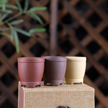 Μικρή γλάστρα κινέζικου στυλ Μωβ άμμος Mini Fleshy Green Moss Pot Ceramics Household Destop Decor Διακοσμητικός Χυμώδης Γλάστρα ZC526
