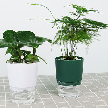 Αυτοποτισόμενες γλάστρες Αυτόματη φυτευτή ποτίσματος με φυτίλι από βαμβακερό σχοινί Πλαστική γλάστρα για 2023 εσωτερική διακόσμηση κήπου σπιτιού
