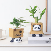 Σειρά Panda & Carton Ζαρντινιέρες για παχύφυτα Φυτά Γλάστρες Διακοσμητικό Στολίδι Φιγούρα Κήπου Νεράιδα Διακόσμηση τραπεζιού σπιτιού