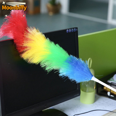 Duster Household Rainbow Dust Duster Practical Plastic Feather Telescopic Handle Sweeping Brush Cleaning Product Tool Household