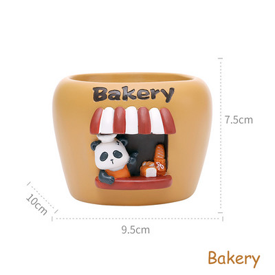 Panda Pékség ültetőgép pozsgás növényekhez Levegőnövények Aranyos virágcserepek Tündérkerti dekoráció Figurák Ceruzatartó Otthoni asztaldísz