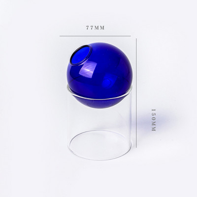 Északi ólomüveg hidroponikus virágváza edény buborékgolyó geometriájú üveg ültető edények nappali asztaldíszítéshez