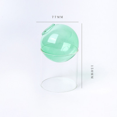 Északi ólomüveg hidroponikus virágváza edény buborékgolyó geometriájú üveg ültető edények nappali asztaldíszítéshez