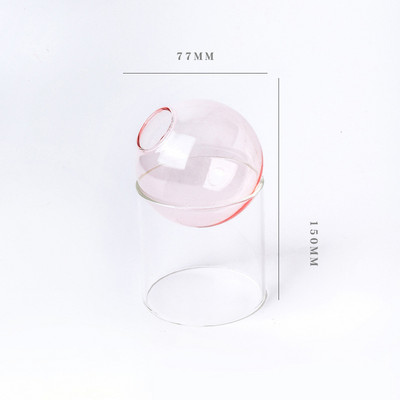 Északi ólomüveg hidroponikus virágváza edény buborékgolyó geometriájú üveg ültető edények nappali asztaldíszítéshez