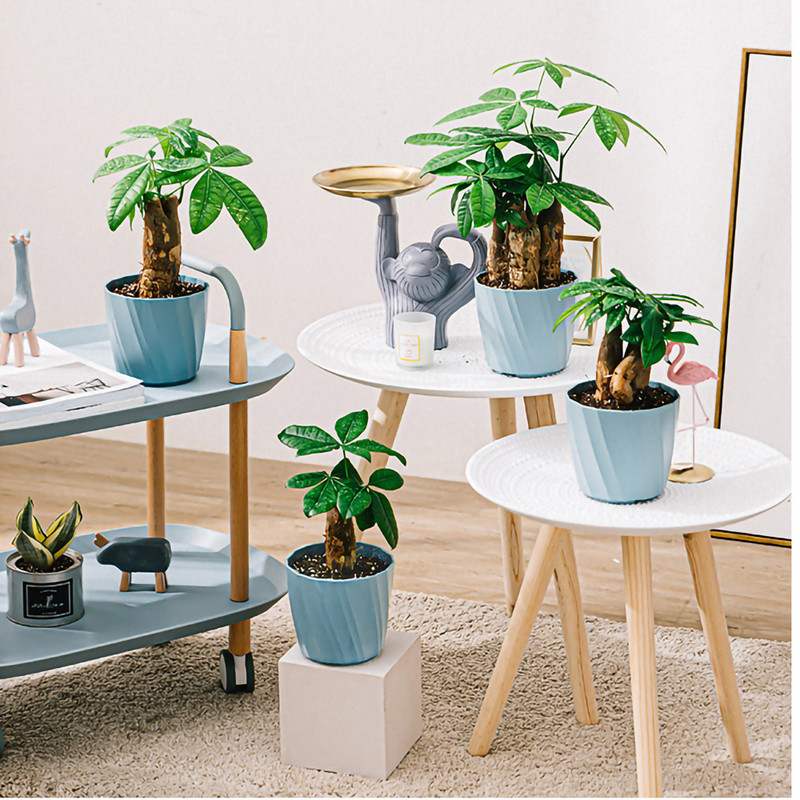 1 db Nordic Minimalist Desktop Resin Húsos Vastag Műanyag Fehér Pink Plue Suit Virágcserepes cserepes kerámia önöntöző ültetőgép