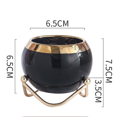 Nordic Creative Kis zamatos virágcserepek Márványmintás Arany Cserepes állvány Kerámia golyós virágcserepek Lakberendezési nagykereskedés