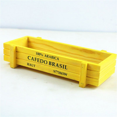 Növénykert dekoráció Vintage természetes otthoni virágcserepes virágtartó zamatos fa tok